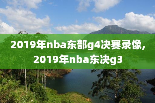 2019年nba东部g4决赛录像,2019年nba东决g3-第1张图片-雷速体育