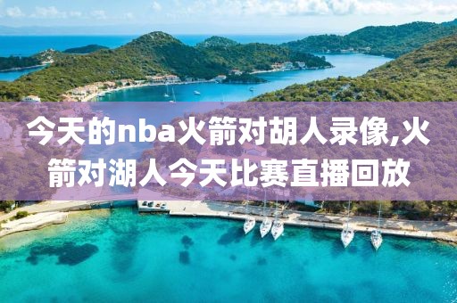 今天的nba火箭对胡人录像,火箭对湖人今天比赛直播回放-第1张图片-雷速体育