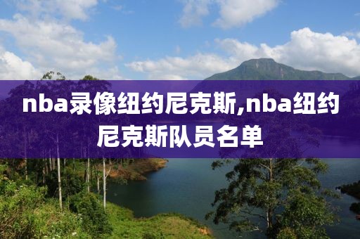 nba录像纽约尼克斯,nba纽约尼克斯队员名单-第1张图片-雷速体育