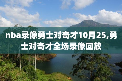 nba录像勇士对奇才10月25,勇士对奇才全场录像回放-第1张图片-雷速体育