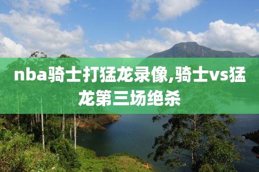 nba骑士打猛龙录像,骑士vs猛龙第三场绝杀-第1张图片-雷速体育