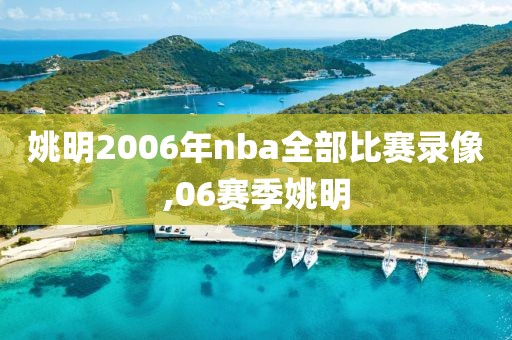 姚明2006年nba全部比赛录像,06赛季姚明-第1张图片-雷速体育