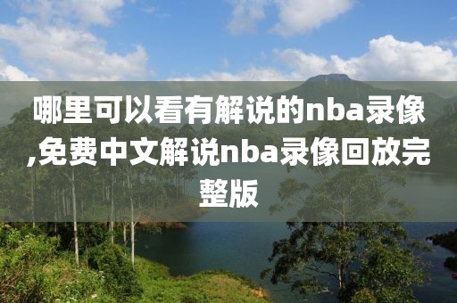 哪里可以看有解说的nba录像,免费中文解说nba录像回放完整版-第1张图片-雷速体育