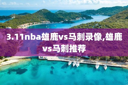 3.11nba雄鹿vs马刺录像,雄鹿vs马刺推荐-第1张图片-雷速体育