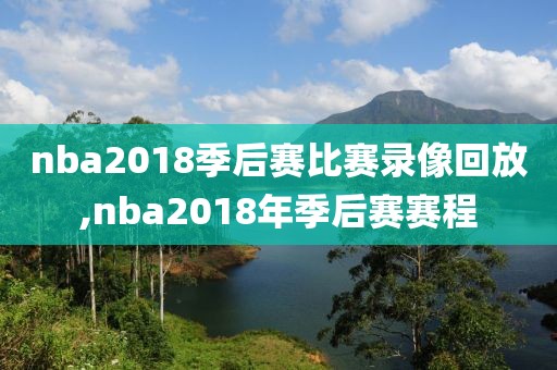 nba2018季后赛比赛录像回放,nba2018年季后赛赛程-第1张图片-雷速体育