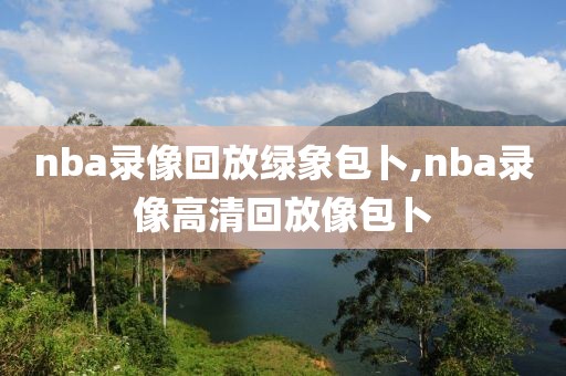 nba录像回放绿象包卜,nba录像高清回放像包卜-第1张图片-雷速体育