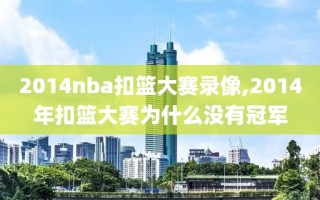 2014nba扣篮大赛录像,2014年扣篮大赛为什么没有冠军