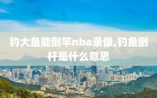 钓大鱼能倒竿nba录像,钓鱼倒杆是什么意思