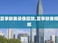 夏季联赛录像回放,夏季联赛视频