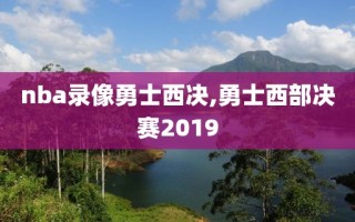 nba录像勇士西决,勇士西部决赛2019