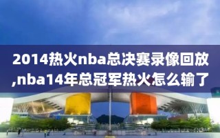 2014热火nba总决赛录像回放,nba14年总冠军热火怎么输了