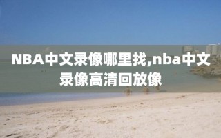 NBA中文录像哪里找,nba中文录像高清回放像