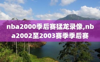 nba2000季后赛猛龙录像,nba2002至2003赛季季后赛