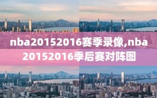 nba20152016赛季录像,nba20152016季后赛对阵图