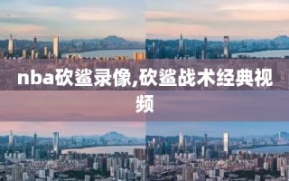 nba砍鲨录像,砍鲨战术经典视频
