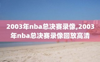 2003年nba总决赛录像,2003年nba总决赛录像回放高清