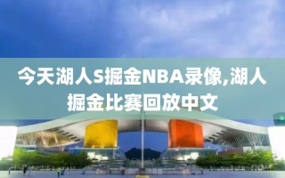 今天湖人S掘金NBA录像,湖人掘金比赛回放中文