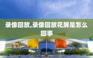 录像回放,录像回放花屏是怎么回事