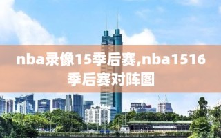 nba录像15季后赛,nba1516季后赛对阵图