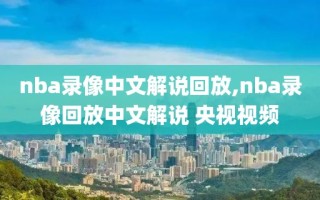 nba录像中文解说回放,nba录像回放中文解说 央视视频