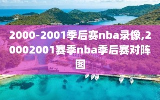 2000-2001季后赛nba录像,20002001赛季nba季后赛对阵图