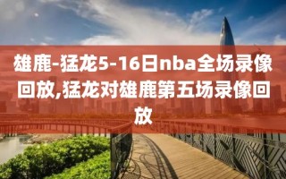 雄鹿-猛龙5-16日nba全场录像回放,猛龙对雄鹿第五场录像回放